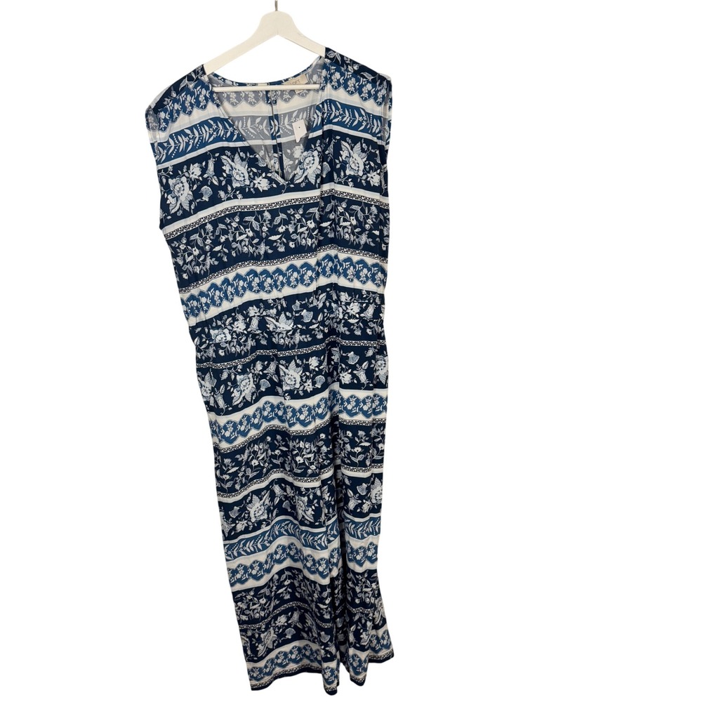 Loft Outlet Womens NWT Floral Stripe Jumpsuit SZ XL‎ $89.99